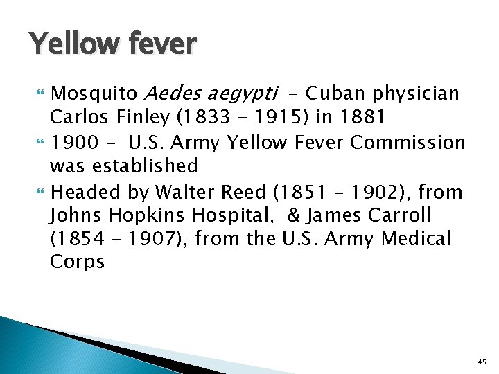 Yellow fever Mosquito Aedes aegypti - Cuban physician Carlos Finley (1833 – 1915) in