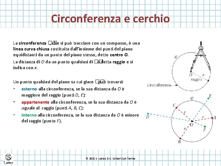 Circonferenza e cerchio La circonferenza �� , che si può tracciare con un compasso,