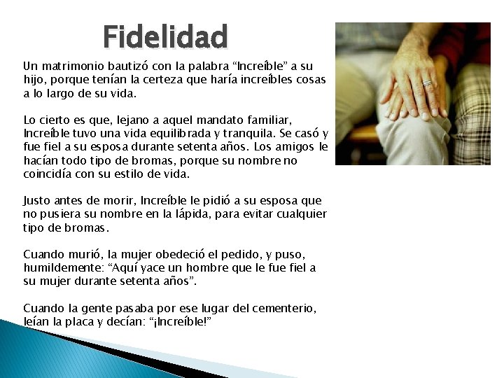 Fidelidad Un matrimonio bautizó con la palabra “Increíble” a su hijo, porque tenían la Fidelidad Un matrimonio bautizó con la palabra “Increíble” a su hijo, porque tenían la
