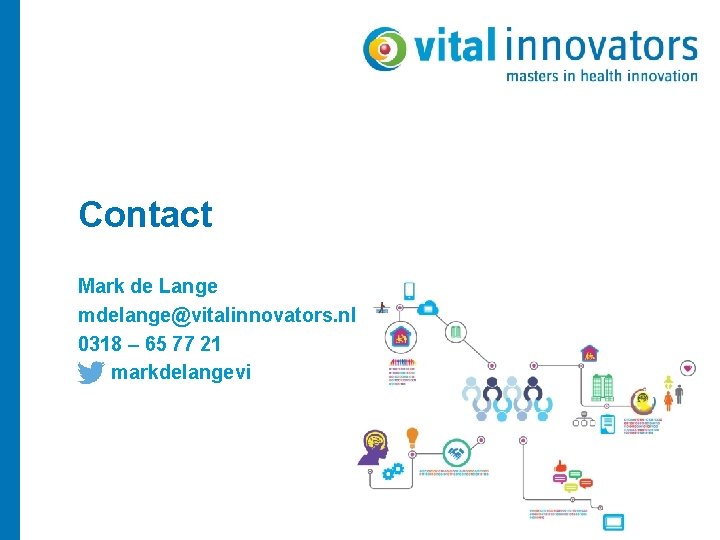 Contact Mark de Lange mdelange@vitalinnovators. nl 0318 – 65 77 21 markdelangevi 