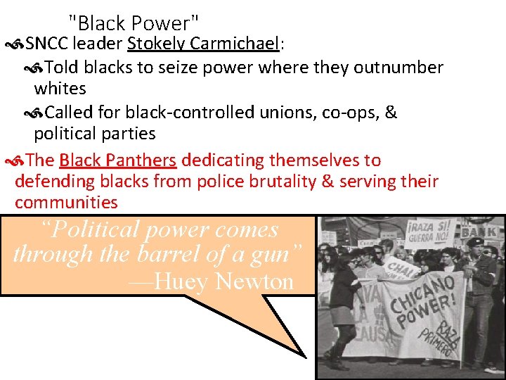 "Black Power" SNCC leader Stokely Carmichael: Carmichael Told blacks to seize power where they "Black Power" SNCC leader Stokely Carmichael: Carmichael Told blacks to seize power where they