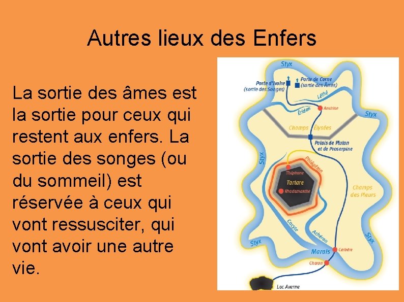 Autres lieux des Enfers La sortie des âmes est la sortie pour ceux qui