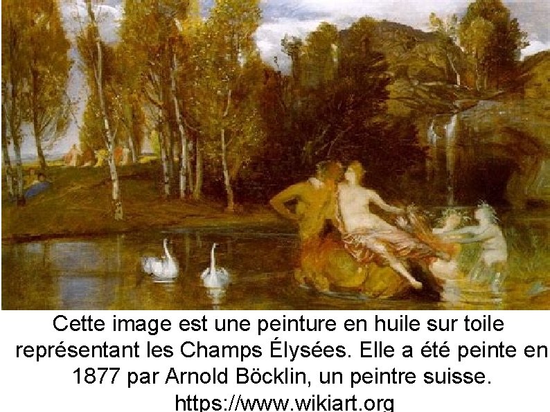 Cette image est une peinture en huile sur toile représentant les Champs Élysées. Elle