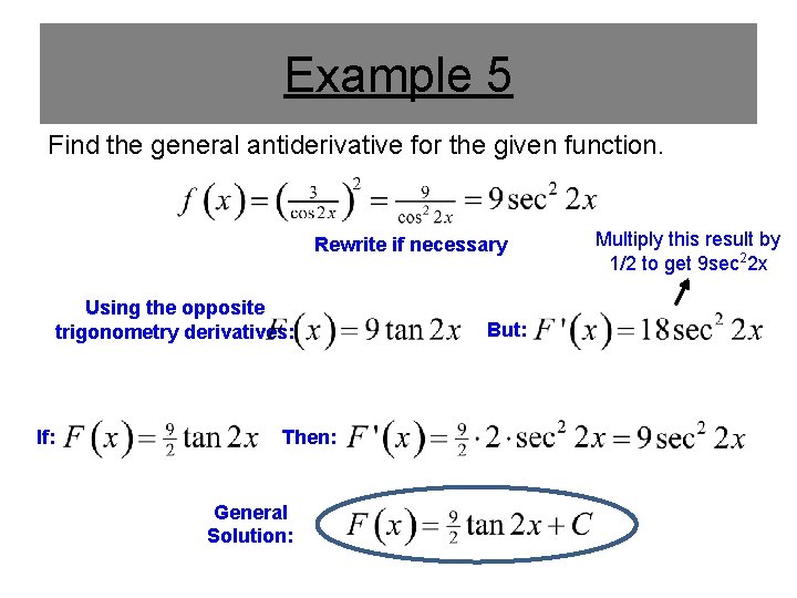 Section 4 1 Antiderivatives And Indefinite Integration Reversing