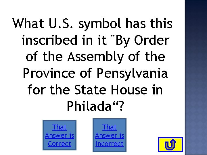 What U. S. symbol has this inscribed in it "By Order of the Assembly