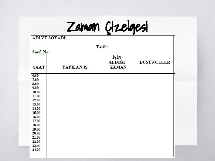 Zaman Çizelgesi ▧? 