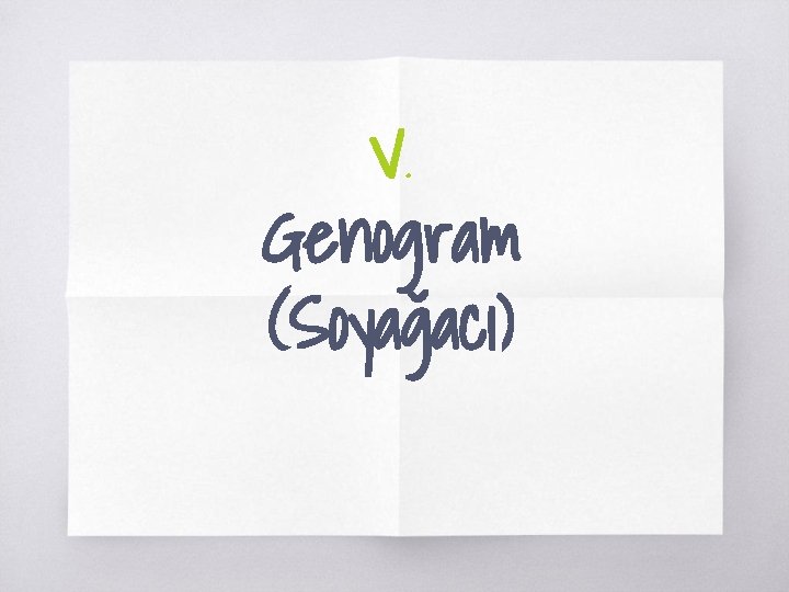 V. Genogram (Soyağacı) 