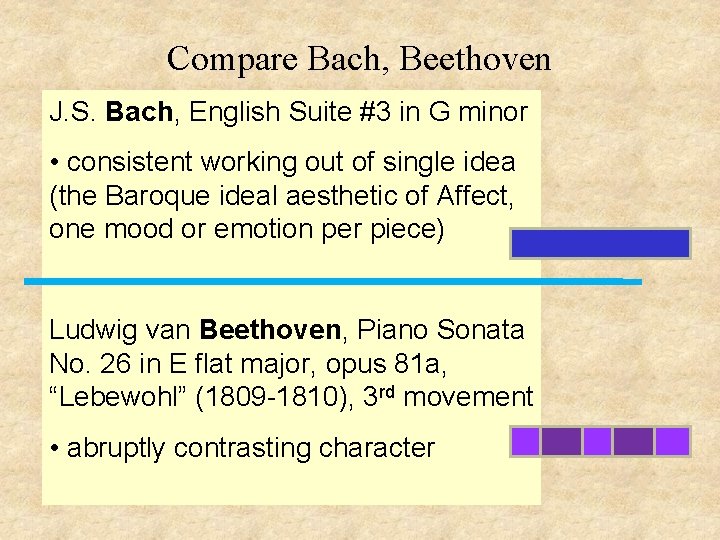 Compare Bach, Beethoven J. S. Bach, English Suite #3 in G minor • consistent