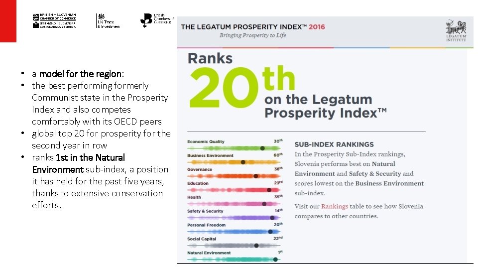  • a model for the region: • the best performing formerly Communist state