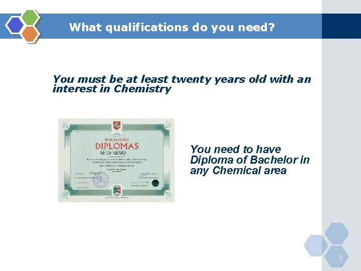 What qualifications do you need? You must be at least twenty years old with