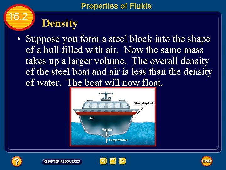 Properties of Fluids 16. 2 Density • Suppose you form a steel block into