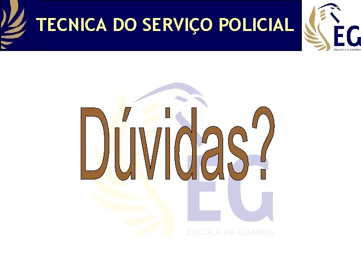 TECNICA DO SERVIÇO POLICIAL 