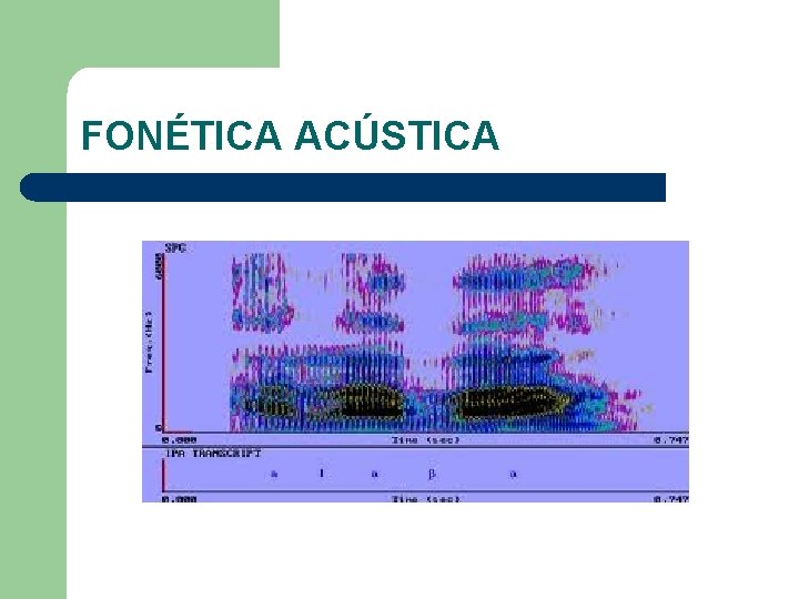 FONÉTICA ACÚSTICA 