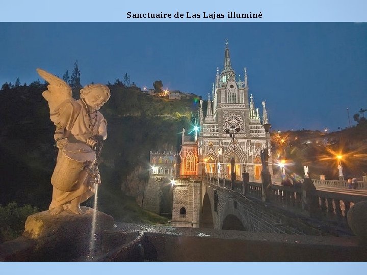 Sanctuaire de Las Lajas illuminé 