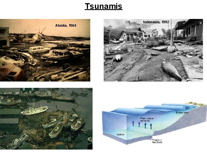 Tsunamis Alaska, 1964 Niigata, 1964 Indonesia, 1992 