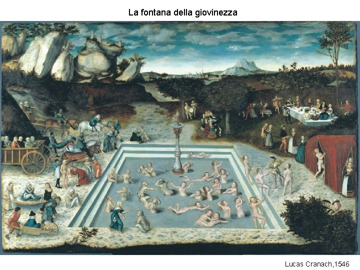 La fontana della giovinezza Lucas Cranach, 1546 