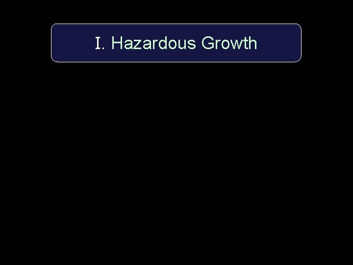 I. Hazardous Growth 
