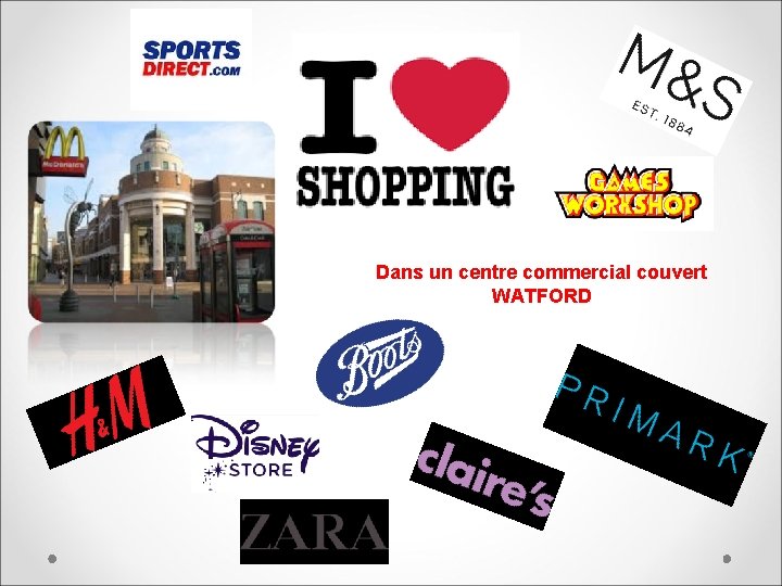 W Dans un centre commercial couvert WATFORD 