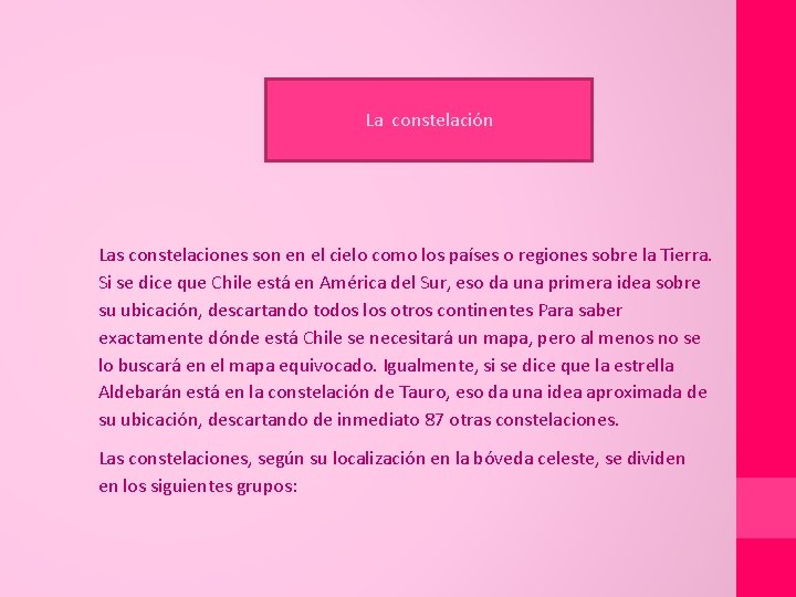 La constelación Las constelaciones son en el cielo como los países o regiones sobre La constelación Las constelaciones son en el cielo como los países o regiones sobre