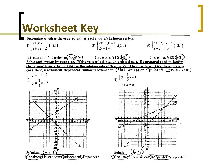 Worksheet Key 12/31/2021 6: 53 AM 7. 2 - Solving Systems through Substitution 2
