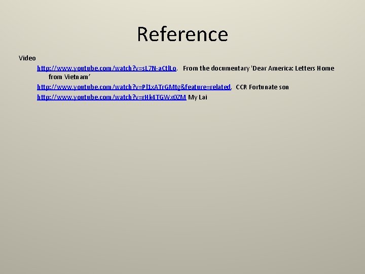 Reference Video http: //www. youtube. com/watch? v=s. L 7 N-a. Ctl. Lo. From the