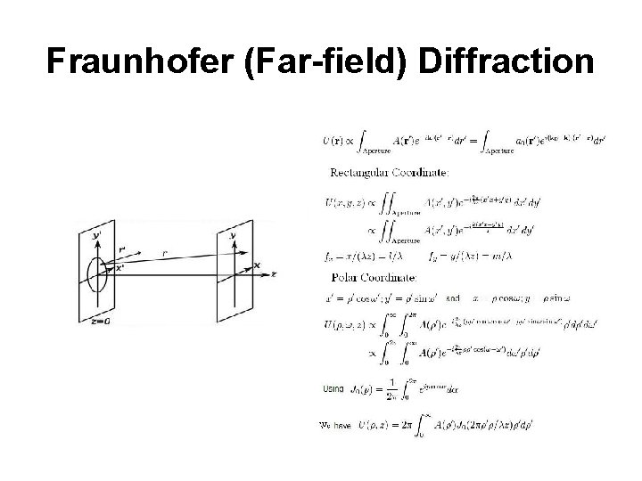 Fraunhofer (Far-field) Diffraction 