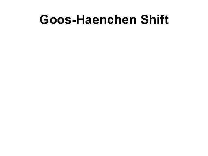 Goos-Haenchen Shift 
