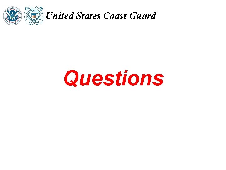 United States Coast Guard Questions 