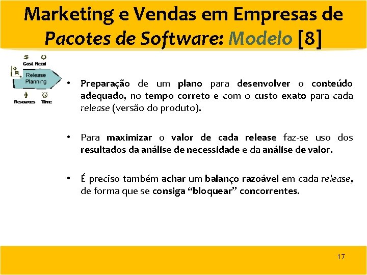 Marketing e Vendas em Empresas de Pacotes de Software: Modelo [8] • Preparação de