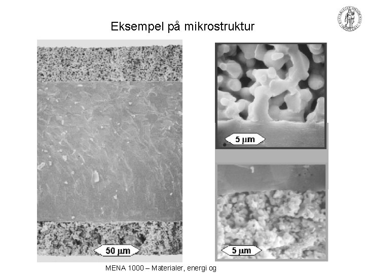 Eksempel på mikrostruktur MENA 1000 – Materialer, energi og 