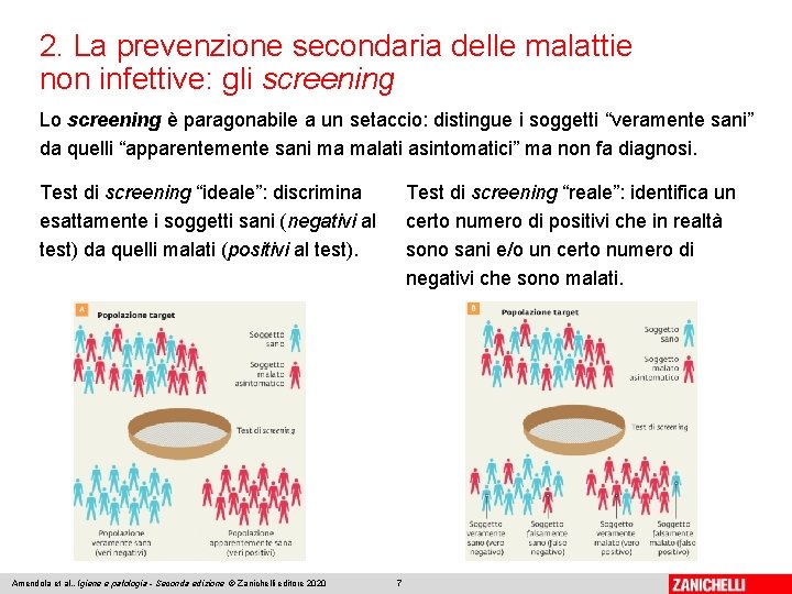 2. La prevenzione secondaria delle malattie non infettive: gli screening Lo screening è paragonabile