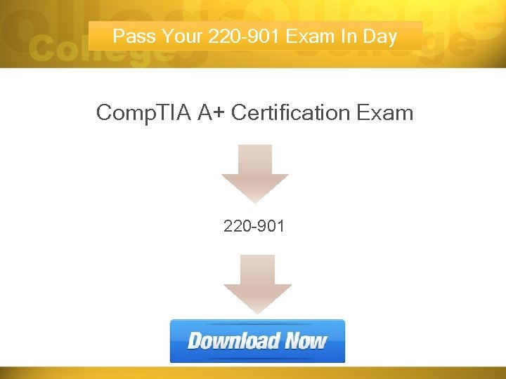 Pass Your 220 -901 Exam In Day Comp. TIA A+ Certification Exam 220 -901