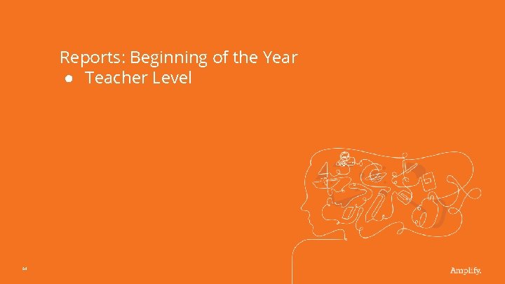 Reports: Beginning of the Year ● Teacher Level 54 