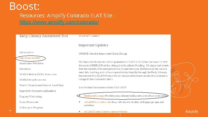 Boost: Resources: Amplify Colorado ELAT Site : https: //www. amplify. com/colorado/ 79 