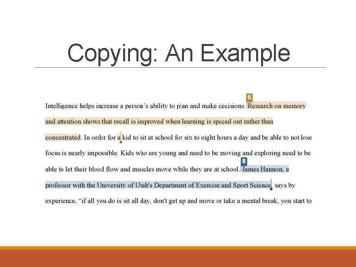 Copying: An Example 