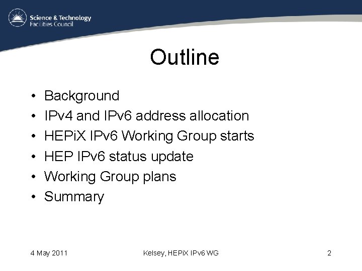 Outline • • • Background IPv 4 and IPv 6 address allocation HEPi. X Outline • • • Background IPv 4 and IPv 6 address allocation HEPi. X