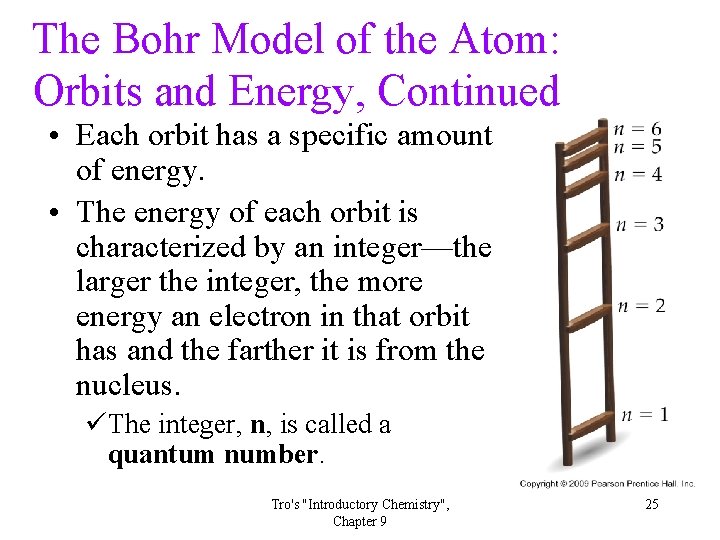 The Bohr Model of the Atom: Orbits and Energy, Continued • Each orbit has The Bohr Model of the Atom: Orbits and Energy, Continued • Each orbit has