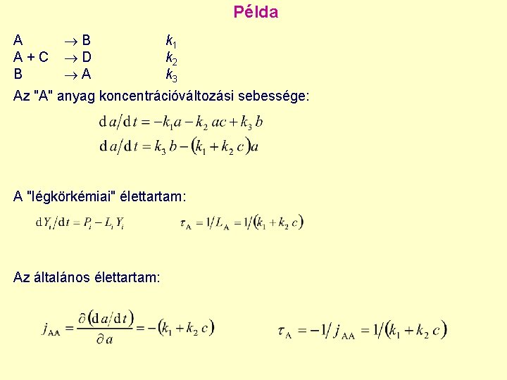 Példa A A+C B B D A k 1 k 2 k 3 Az