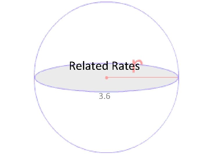 Related Rates 3. 6 