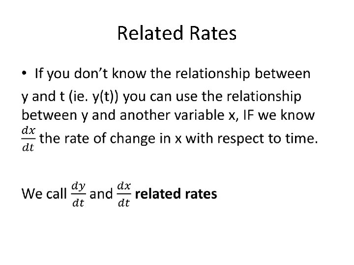 Related Rates • 