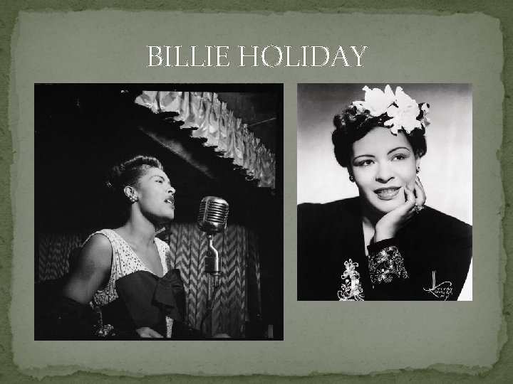 BILLIE HOLIDAY 