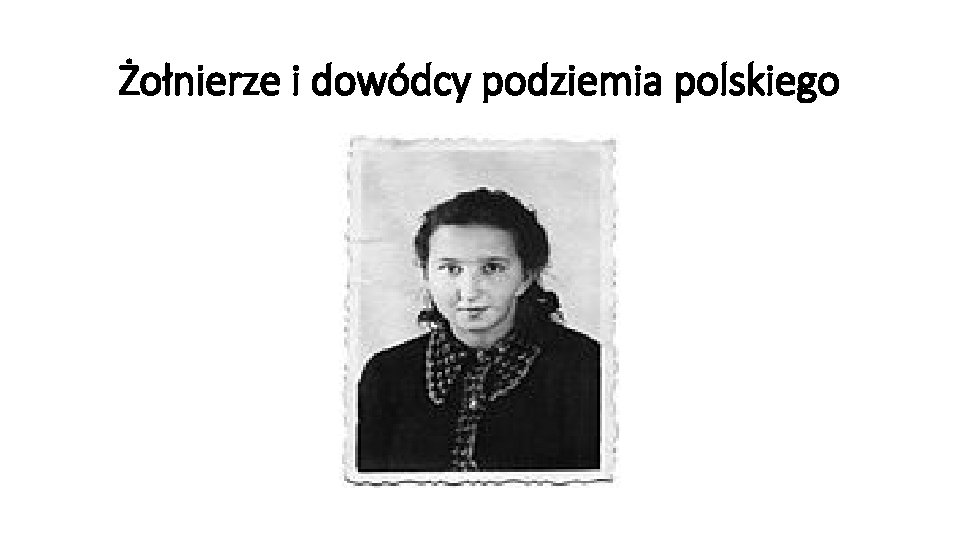 Żołnierze i dowódcy podziemia polskiego 