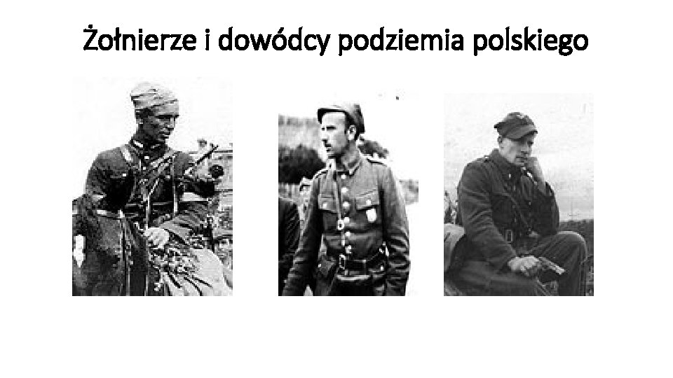 Żołnierze i dowódcy podziemia polskiego 