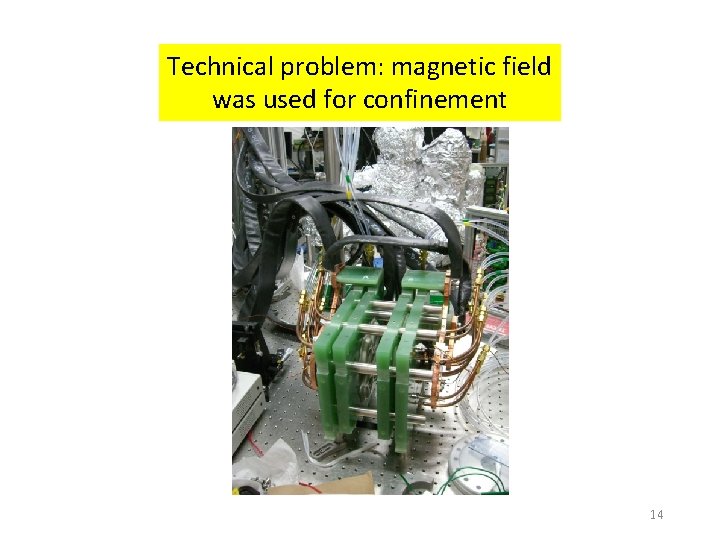 Technical problem: magnetic field was used for confinement 14 Technical problem: magnetic field was used for confinement 14