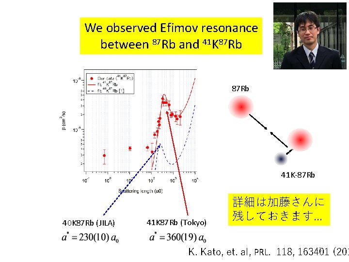 We observed Efimov resonance between 87 Rb and 41 K 87 Rb 41 K-87 We observed Efimov resonance between 87 Rb and 41 K 87 Rb 41 K-87