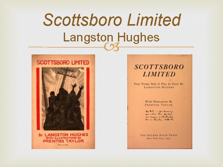 Scottsboro Limited Langston Hughes 