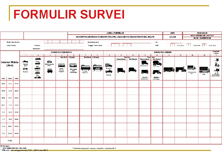 FORMULIR SURVEI 