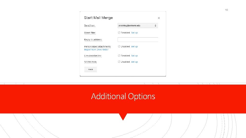 10 Additional Options 