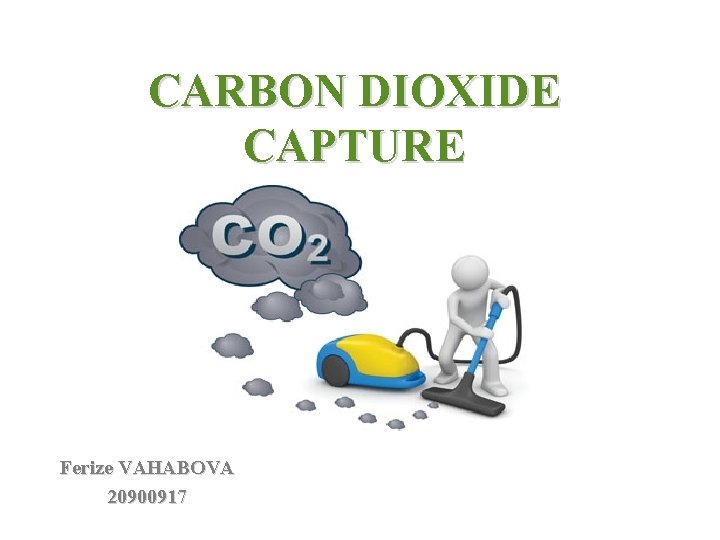 CARBON DIOXIDE CAPTURE Ferize VAHABOVA 20900917 