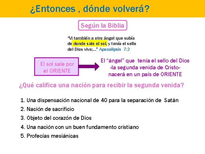 ¿Entonces , dónde volverá? Según la Biblia “Vi también a otro ángel que subía